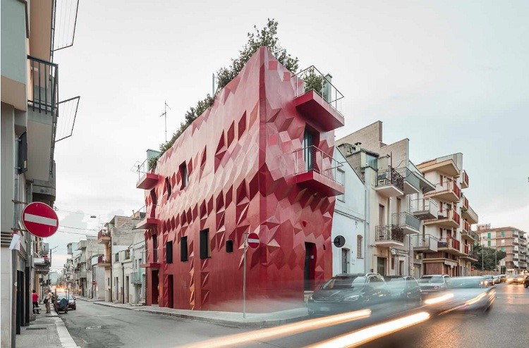 طراحی نما ساختمان مسکونی خانه ایتالیایی
