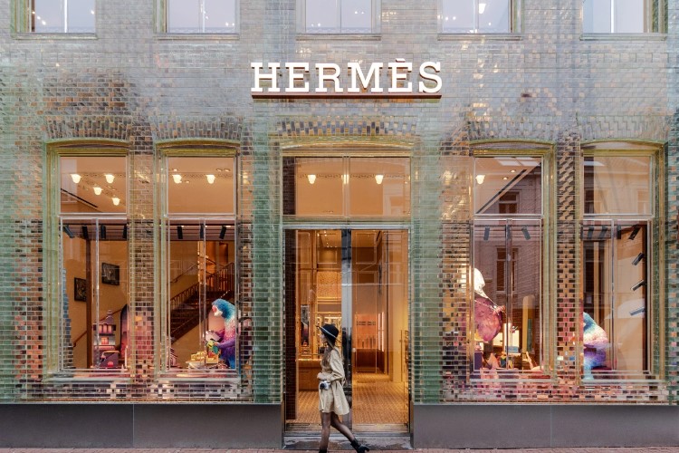 طراحی نمای بیرونی مغازه فروشگاه Hermès