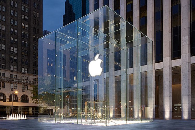 طراحی نمای بیرونی مغازه فروشگاه اپل