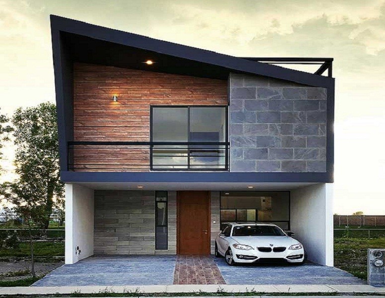 نمای ترکیبی 50 طرح نمای ساختمان ویلای کوچک و ساده