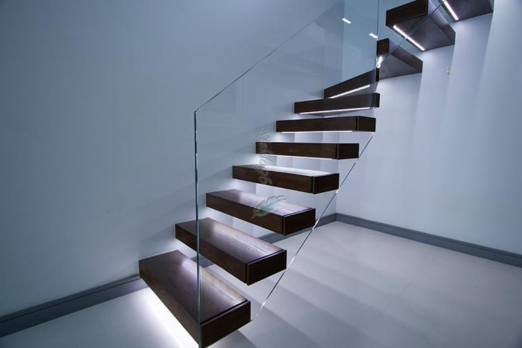 راه‌پله معلق (Floating Staircase) طراحی راه ‌پله ساختمان مسکونی