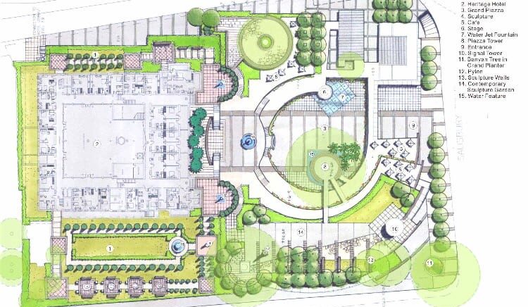 طراحی پلان و نقشه محوطه باغ ویلا + نکات کاربردی